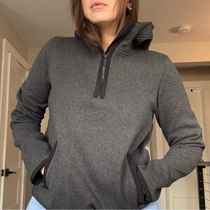 Lululemon Women’s Gray Half-Zip Sweatshirt with Hood